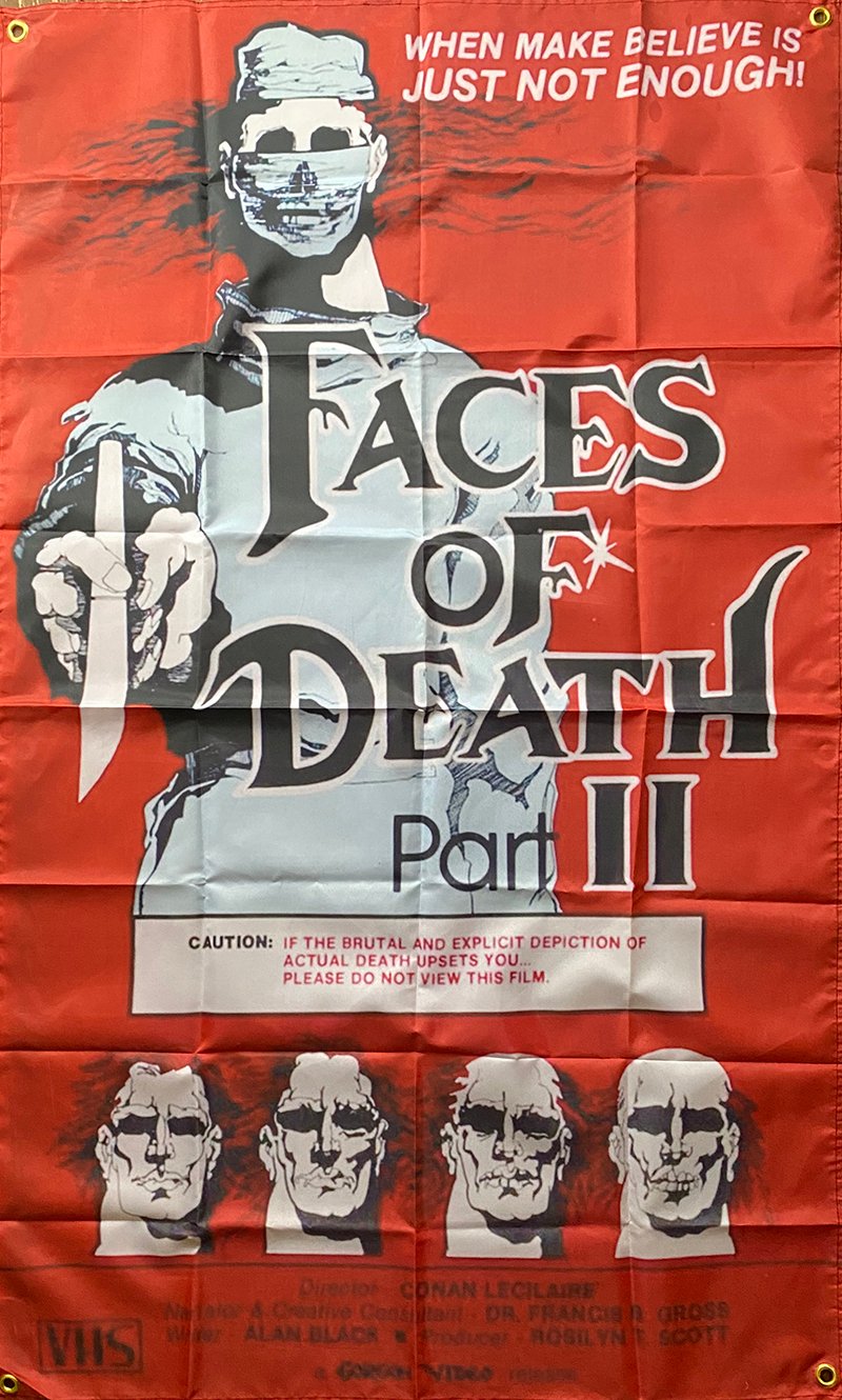 Faces Of Death 2 - Flag / Banner / Tapestry | Necroharmonic